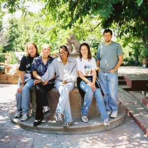 A much younger Brian and four cute girls in Mexico