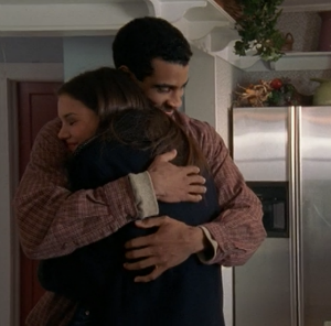 Bodie and Joey in a huge hug