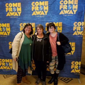 Sandy, Sophie and Louise at Come From Away