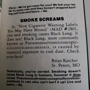 Brian's 1998 letter to MAD Magazine