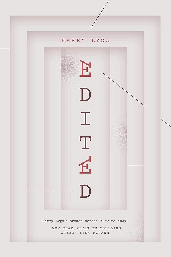 Cover of Edited by Barry Lyga. White cover with concentric rectangles around the title.