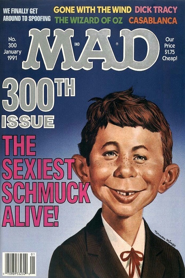Cover of Mad Magazine #300. Alfred E. Neuman's face