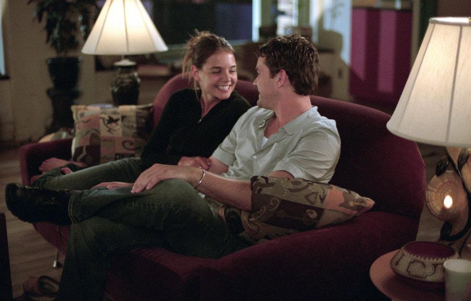 Joey and Pacey cuddling on the couch together in her apartment in New York, looking as happy and in love as we've ever seen them