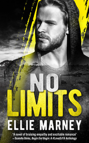 Cover of No Limits, featuring a white guy in a hoodie and the Australian countryside