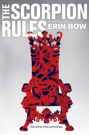 Cover of The Scorpion Rules, featuring a two-dimensional throne made of scorpions