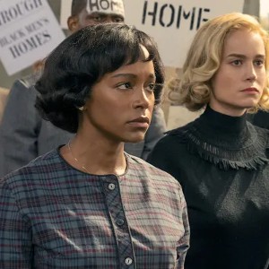 Aja Naomi King as Harriet, a pretty Black woman with a bob haircut and a fierce expression