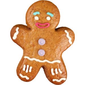 A gingerbread cookie.