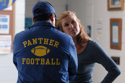 Kyle Chandler as Coach Eric Taylor and Connie Britton as Tami Taylor in Friday Night Lights