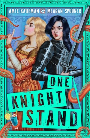 Cover of One Knight Stand, featuring two white women, one blonde and one with black hair, back to back. Orange tentacles come at them from off page.